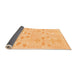 Sideview of Abstract Orange Modern Rug, abs1032org