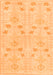 Machine Washable Abstract Orange Modern Area Rugs, wshabs1032org