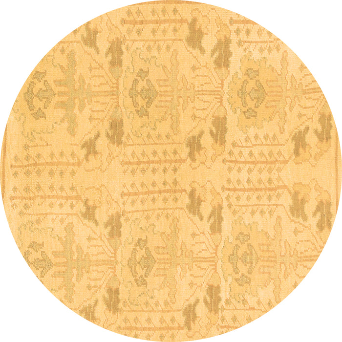 Round Abstract Brown Modern Rug, abs1032brn