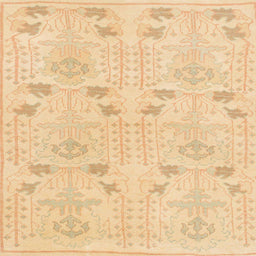Round Abstract Mustard Yellow Modern Rug, abs1032
