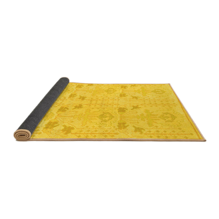 Sideview of Abstract Yellow Modern Rug, abs1032yw