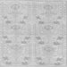 Square Machine Washable Abstract Gray Modern Rug, wshabs1032gry