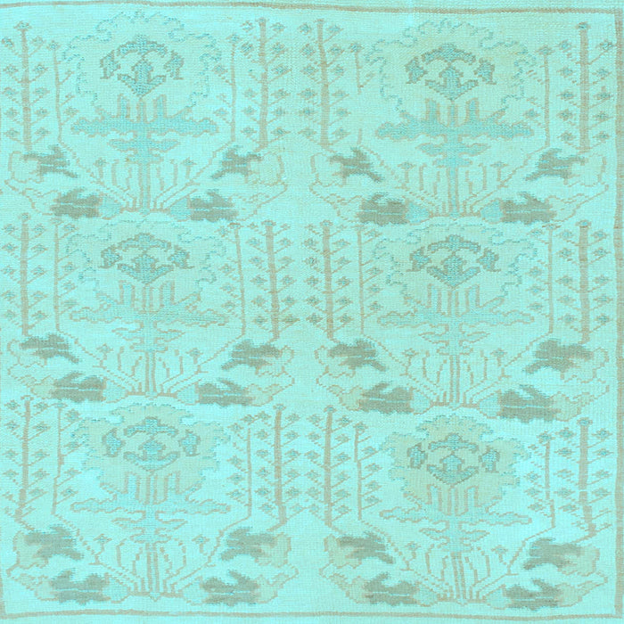 Square Abstract Light Blue Modern Rug, abs1032lblu