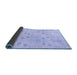 Sideview of Abstract Blue Modern Rug, abs1032blu