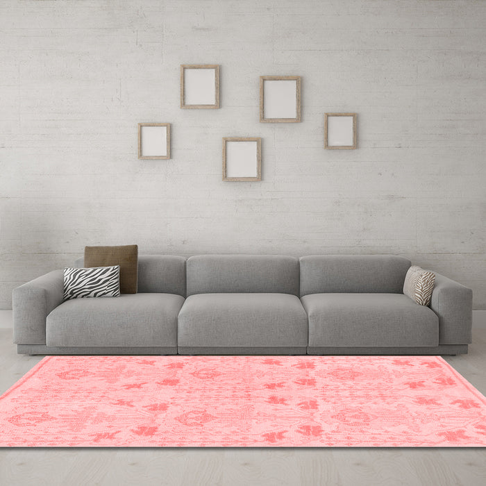 Modern Red Washable Rugs