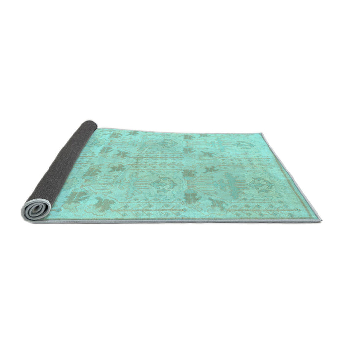 Sideview of Abstract Light Blue Modern Rug, abs1032lblu