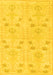 Machine Washable Abstract Yellow Modern Rug, wshabs1032yw