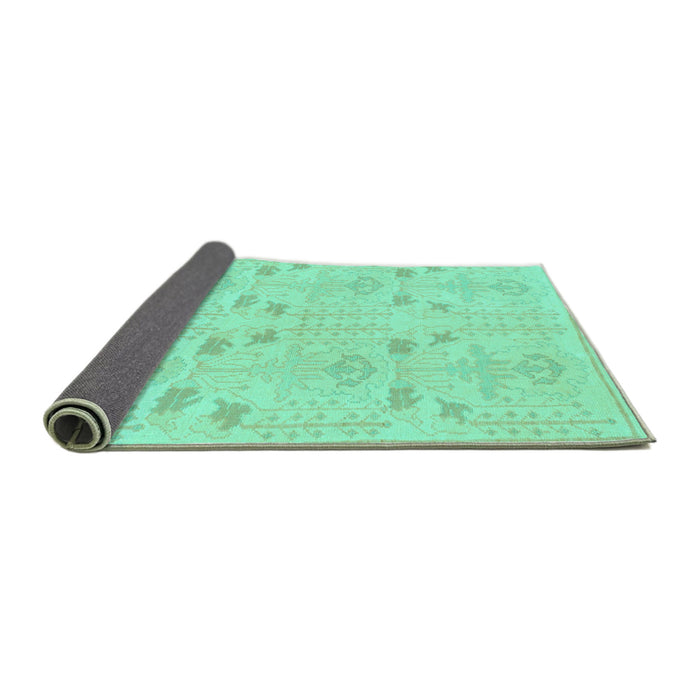 Sideview of Abstract Turquoise Modern Rug, abs1032turq