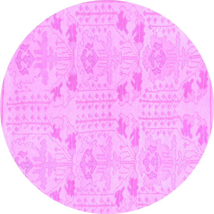 Round Machine Washable Abstract Purple Modern Area Rugs, wshabs1032pur
