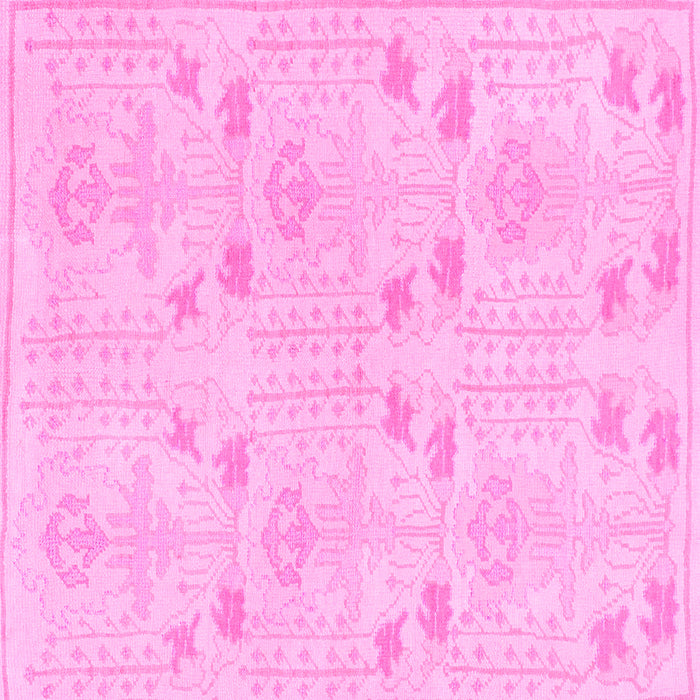 Square Machine Washable Abstract Pink Modern Rug, wshabs1032pnk