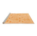 Sideview of Machine Washable Abstract Orange Modern Area Rugs, wshabs1032org