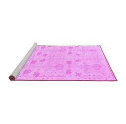 Sideview of Machine Washable Abstract Purple Modern Area Rugs, wshabs1032pur