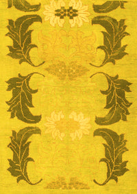 Abstract Yellow Modern Rug, abs1033yw