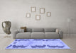 Machine Washable Abstract Blue Modern Rug in a Living Room, wshabs1033blu