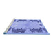 Sideview of Machine Washable Abstract Blue Modern Rug, wshabs1033blu