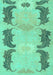 Abstract Turquoise Modern Rug, abs1033turq