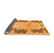 Sideview of Abstract Orange Modern Rug, abs1033org