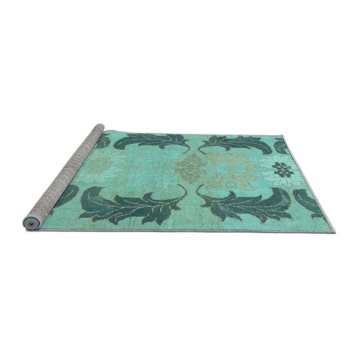 Sideview of Machine Washable Abstract Light Blue Modern Rug, wshabs1033lblu