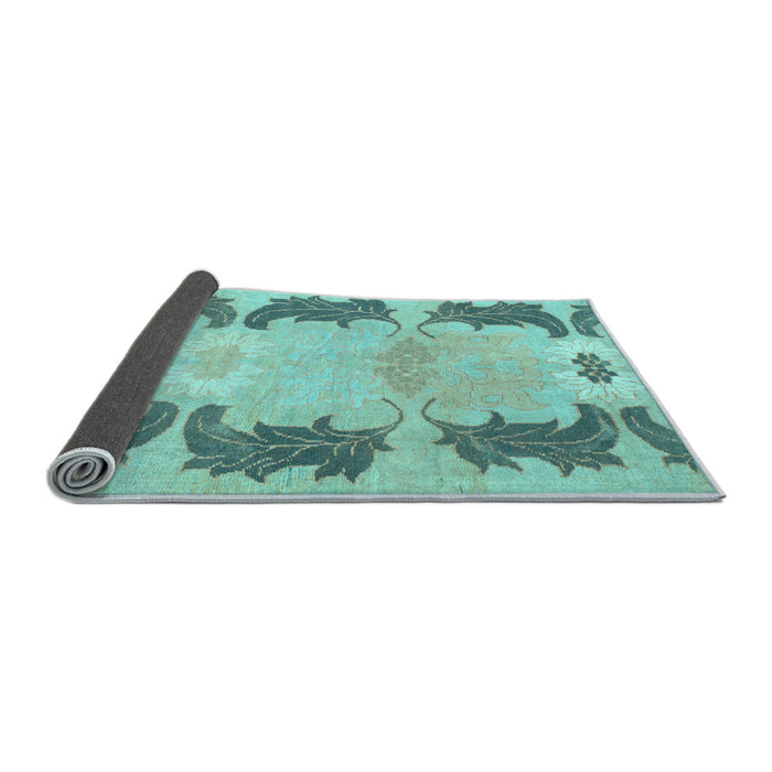 Sideview of Abstract Light Blue Modern Rug, abs1033lblu