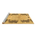 Sideview of Machine Washable Abstract Brown Modern Rug, wshabs1033brn