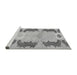 Sideview of Machine Washable Abstract Gray Modern Rug, wshabs1033gry