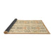 Sideview of Abstract Khaki Gold Modern Rug, abs1034