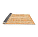 Sideview of Abstract Orange Modern Rug, abs1034org