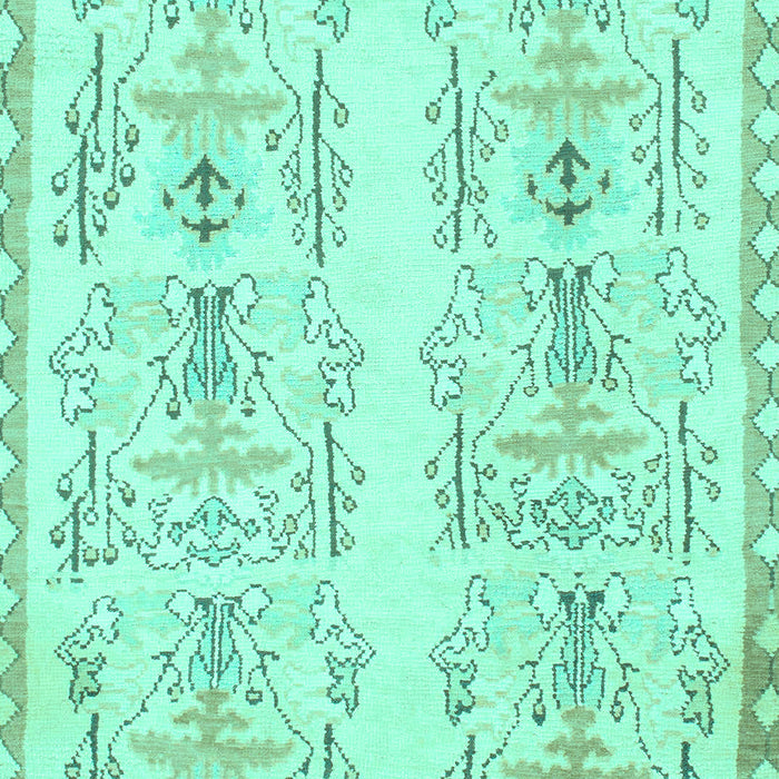 Machine Washable Abstract Turquoise Modern Area Rugs, wshabs1034turq