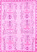 Abstract Pink Modern Rug, abs1034pnk