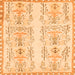 Square Machine Washable Abstract Orange Modern Area Rugs, wshabs1034org
