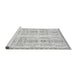 Sideview of Machine Washable Abstract Gray Modern Rug, wshabs1034gry