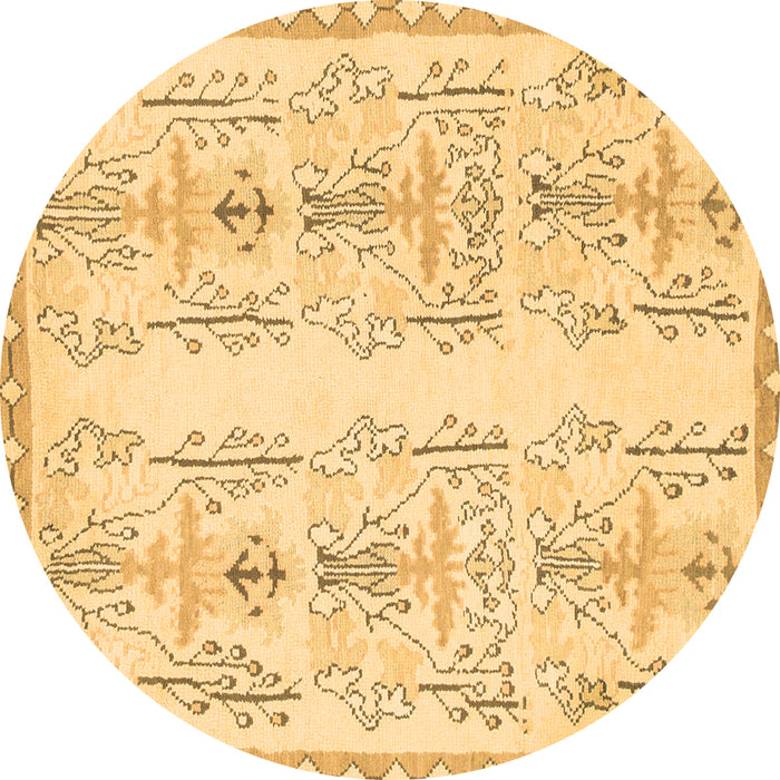 Round Machine Washable Abstract Brown Modern Rug, wshabs1034brn