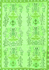 Abstract Green Modern Rug, abs1034grn