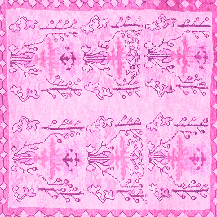 Square Abstract Pink Modern Rug, abs1034pnk