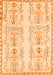 Machine Washable Abstract Orange Modern Area Rugs, wshabs1034org