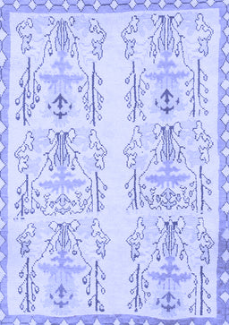 Abstract Blue Modern Rug, abs1034blu