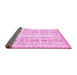 Sideview of Abstract Pink Modern Rug, abs1034pnk