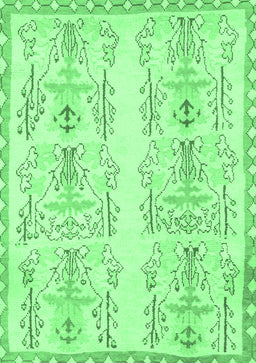 Abstract Emerald Green Modern Rug, abs1034emgrn