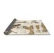 Sideview of Abstract Gold Modern Rug, abs1035