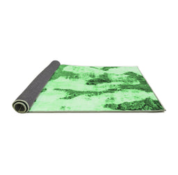 Sideview of Abstract Emerald Green Modern Rug, abs1035emgrn
