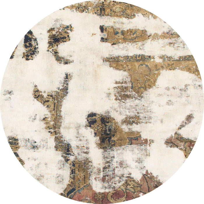 Square Abstract Gold Modern Rug, abs1035