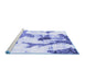 Sideview of Machine Washable Abstract Blue Modern Rug, wshabs1035blu