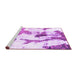 Sideview of Machine Washable Abstract Purple Modern Area Rugs, wshabs1035pur