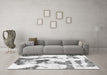 Machine Washable Abstract Gray Modern Rug in a Living Room,, wshabs1035gry