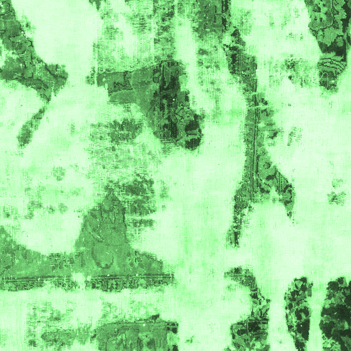 Machine Washable Abstract Emerald Green Modern Area Rugs, wshabs1035emgrn