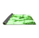 Sideview of Abstract Green Modern Rug, abs1035grn