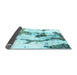 Sideview of Abstract Light Blue Modern Rug, abs1035lblu