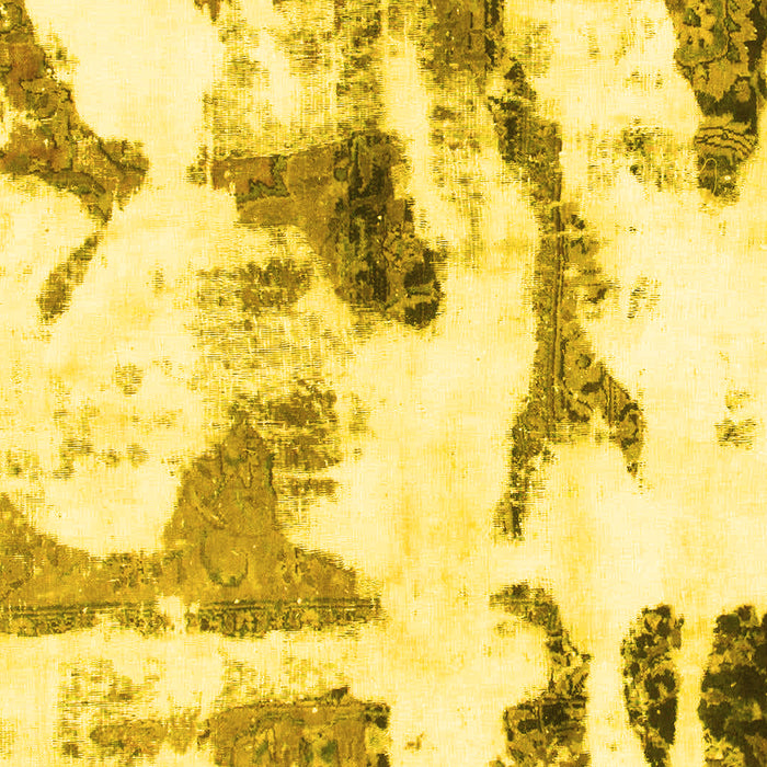 Machine Washable Abstract Yellow Modern Rug, wshabs1035yw