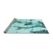 Sideview of Machine Washable Abstract Light Blue Modern Rug, wshabs1035lblu