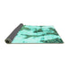 Sideview of Abstract Turquoise Modern Rug, abs1035turq